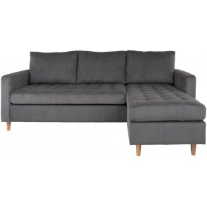Firenze Divansoffa - Mörkgrå/bok - Soffor med divan, Divansoffor, Soffor