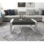 Retro soffbord 90 x 50 cm - Vit/antracit