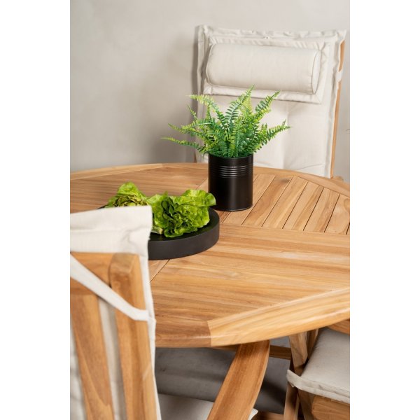 Kenya utematgrupp med 4 st Kenya positionsstolar - Teak Kenya utematgrupp med 4 st Kenya positionsstolar - Teak