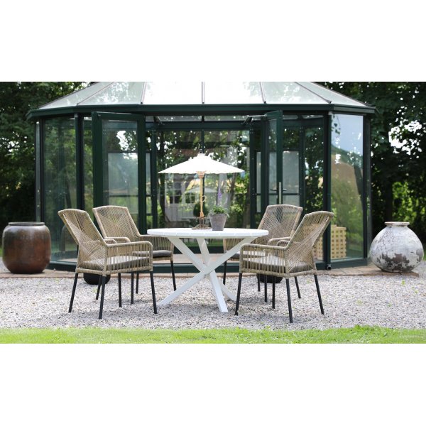 Scottsdale vitt runt utebord Ø112 cm Scottsdale vitt runt utebord Ø112 cm