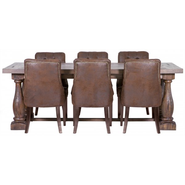 Matgrupp: Lamier matbord + 6 st Tuva europa stolar - mocca Matgrupp: Lamier matbord + 6 st Tuva europa stolar - mocca