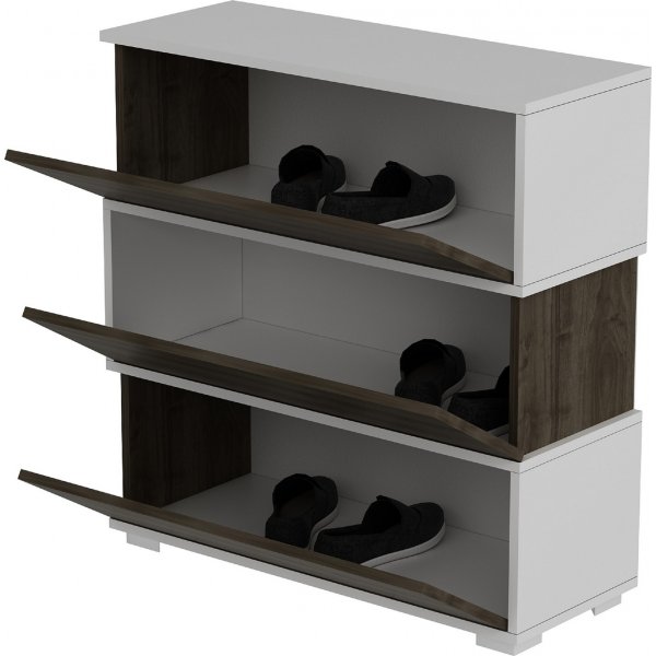 Aris skoskåp - Valnöt/vit Aris skoskåp - Valnöt/vit