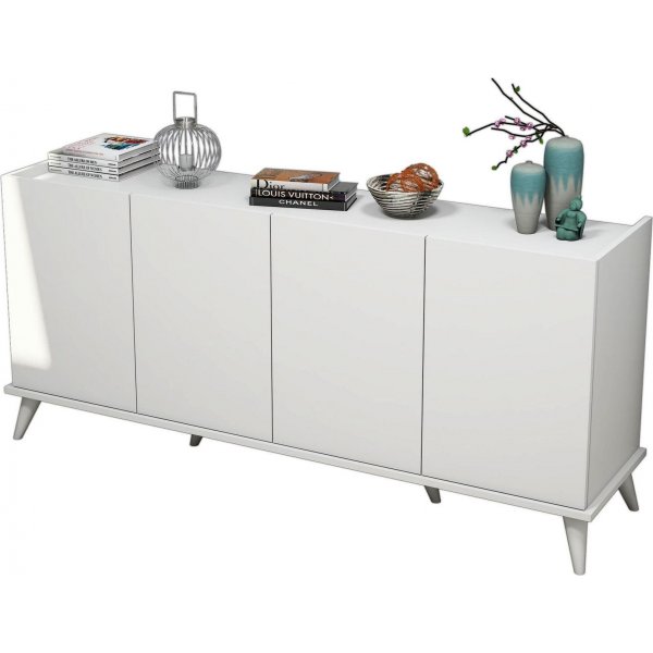 Skänk vit 180 cm - Elegant + Möbeltassar Skänk vit 180 cm - Elegant + Möbeltassar