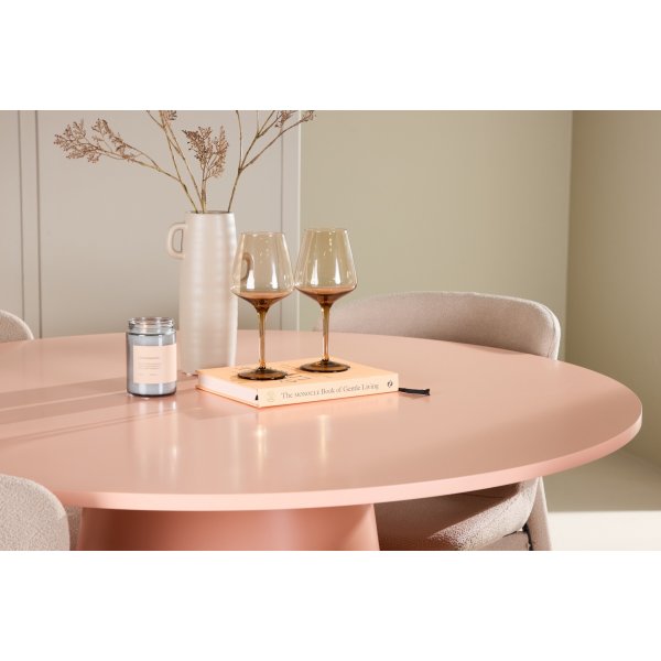 Matbord Lanzo med 4 st Astoria stolar - Beige/rosa Matbord Lanzo med 4 st Astoria stolar - Beige/rosa