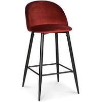 Giovani Velvet barstol - Bordeaux sammet / Svarta ben Giovani Velvet barstol - Bordeaux sammet / Svarta ben