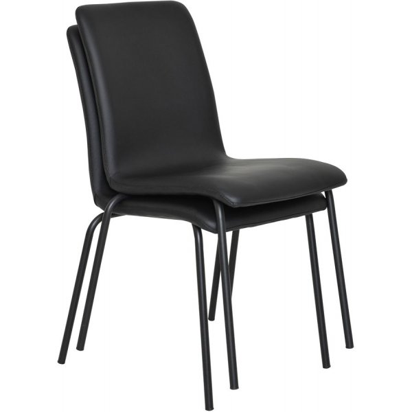 Chaise Isak - Cuir artificiel noir Chaise Isak - Cuir artificiel noir