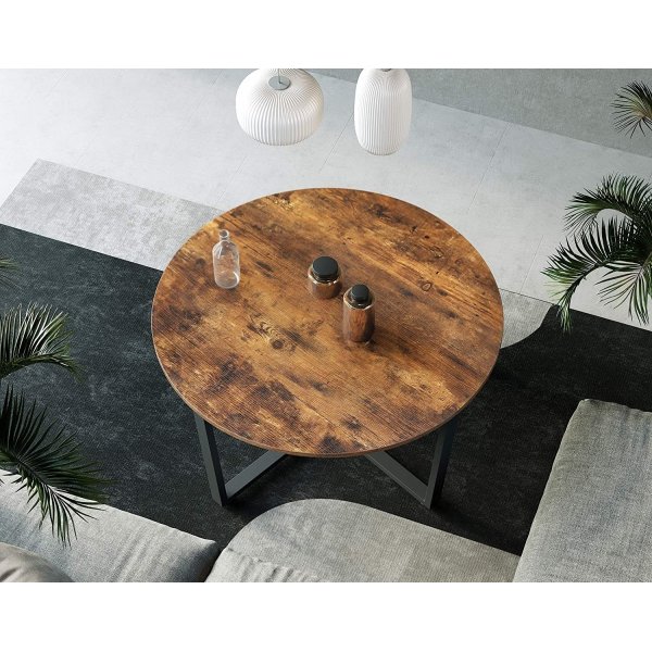 Table basse Beppe Ø88 cm - Marron/noir Table basse Beppe Ø88 cm - Marron/noir