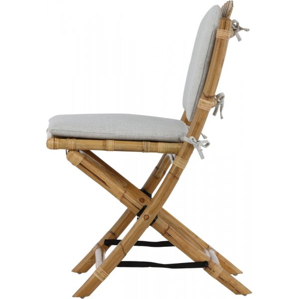 Cane matstol - Ljusgrå/Natur Cane matstol - Ljusgrå/Natur