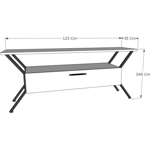 Banc multimédia Tarz - Chêne/noir Banc multimédia Tarz - Chêne/noir