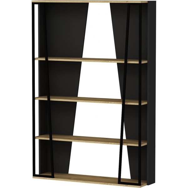 Lissa bokhylla - Safir ek/svart