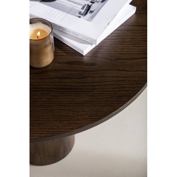 Table basse Ø80 cm en daim - Olivia Table basse Ø80 cm en daim - Olivia