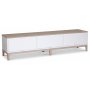 Borgholm mediabnk XL - Vit / Whitewash ek