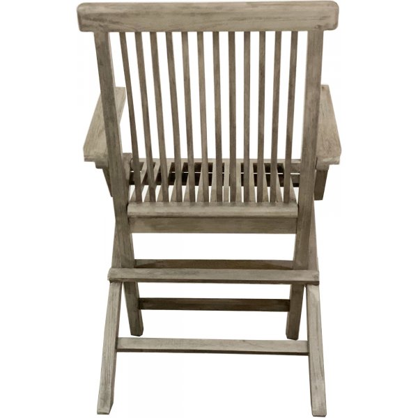 Saltö utematgrupp klaffbord 140 cm med 4 st matstolar med armstöd - Grå teak Saltö utematgrupp klaffbord 140 cm med 4 st matstolar med armstöd - Grå teak