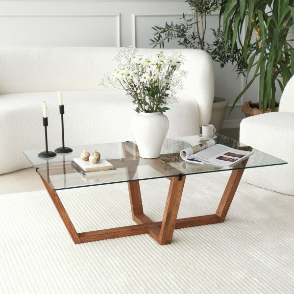 Table basse Amalfi 105 x 65 cm - Noyer Table basse Amalfi 105 x 65 cm - Noyer