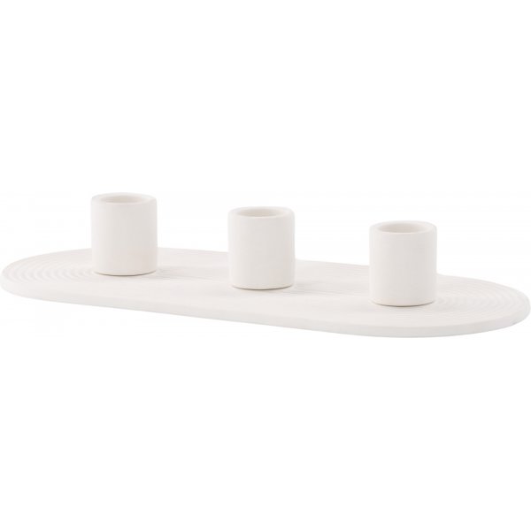 Dian ljusstake 24 x 10,5 x 4 cm - Vit