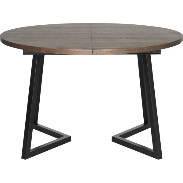 Table à manger Röa 120-200 x 120 cm - Placage chêne laqué marron Table à manger Röa 120-200 x 120 cm - Placage chêne laqué marron