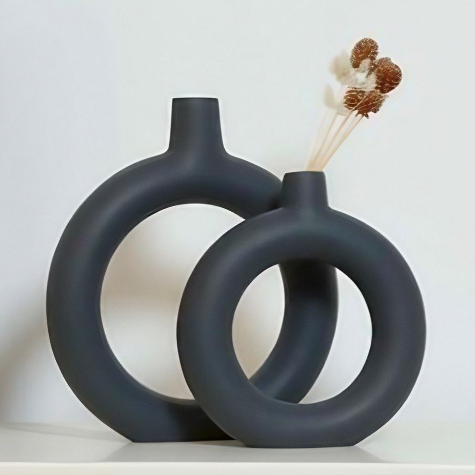 Hoyo vas - Antracit - Vaser & krukor, Inredningsdetaljer