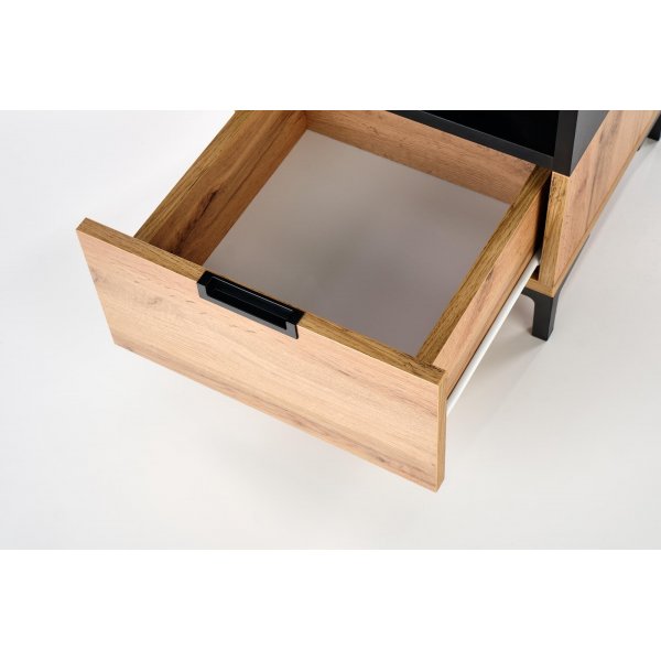 Chantelle sängbord - Ek/svart Chantelle sängbord - Ek/svart