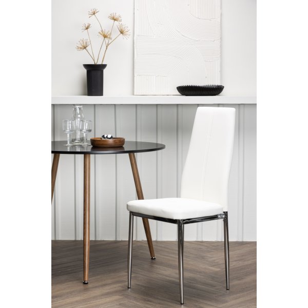 Chaise de salle à manger Losange - Argent/blanc Chaise de salle à manger Losange - Argent/blanc