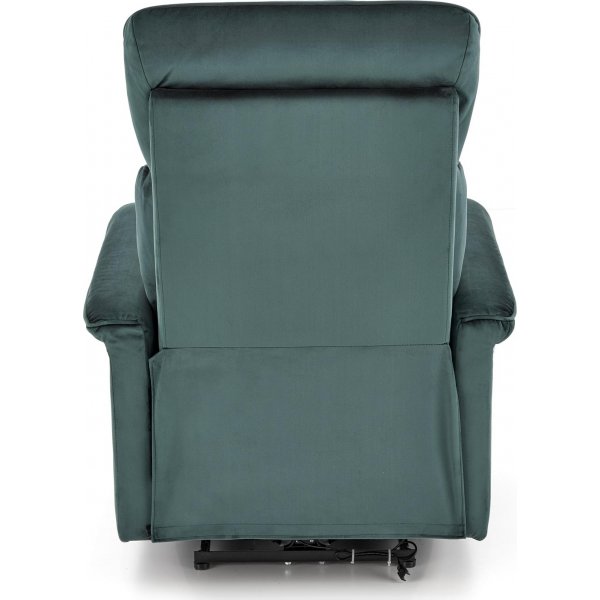 Fauteuil inclinable électrique Semir avec USB - Velours vert Fauteuil inclinable électrique Semir avec USB - Velours vert