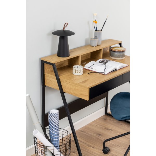 Bureau Reece | bureau d'ordinateur - Chne/noir (100 cm)