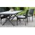 Stokke utematgrupp bord med 4 st stapelbara stolar - Grå/svart