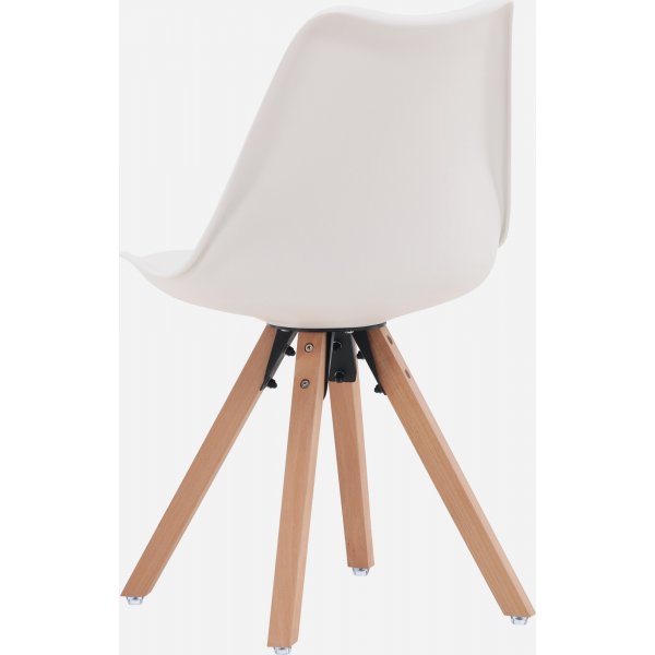 Chaise de salle  manger Zeno - Naturel/blanc