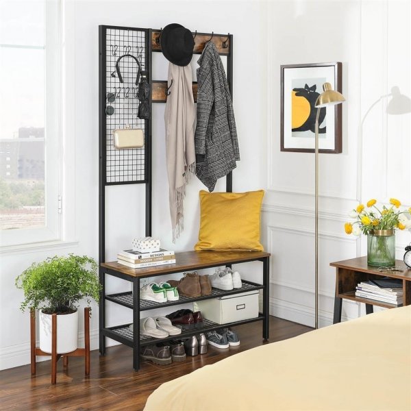 Meuble entrée sergent - Marron/noir Meuble entrée sergent - Marron/noir