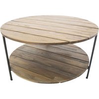 Caesar soffbord Ø80 cm - Svart/teak Caesar soffbord Ø80 cm - Svart/teak