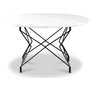 Terrazzo runt soffbord  80 cm - Bianco Terrazzo & underrede Star svart metall