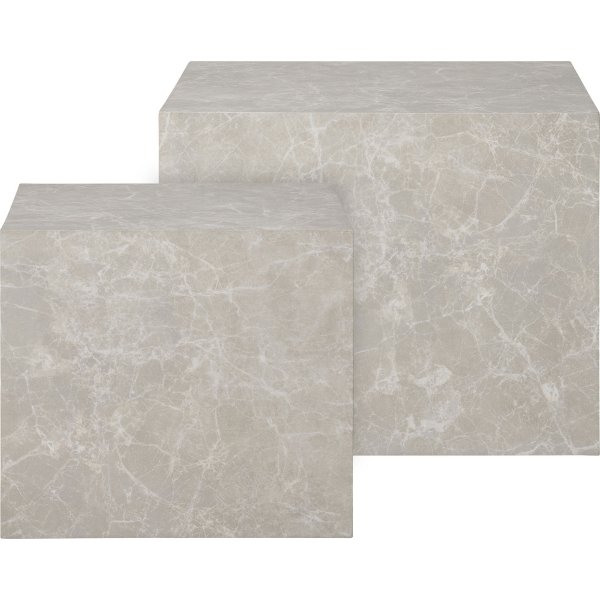 Ensemble de table basse Prague - Aspect marbre Ensemble de table basse Prague - Aspect marbre