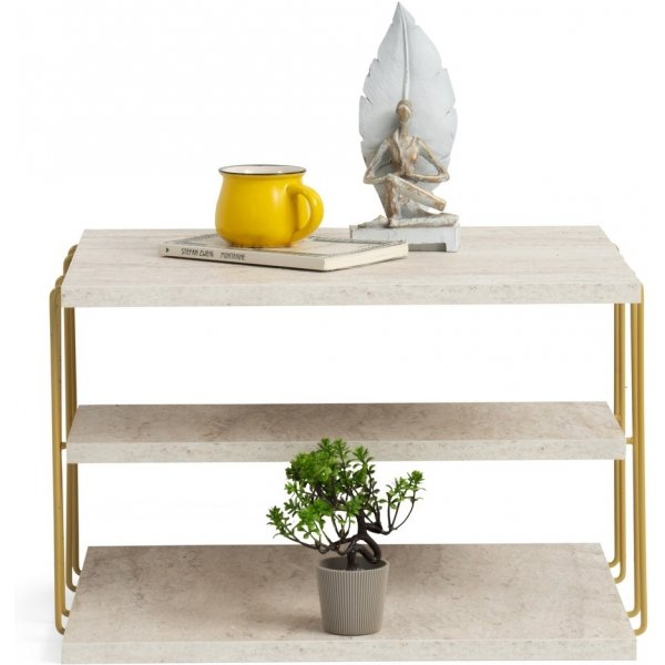 Lifon bijzettafel - Goud/marmer Lifon bijzettafel - Goud/marmer