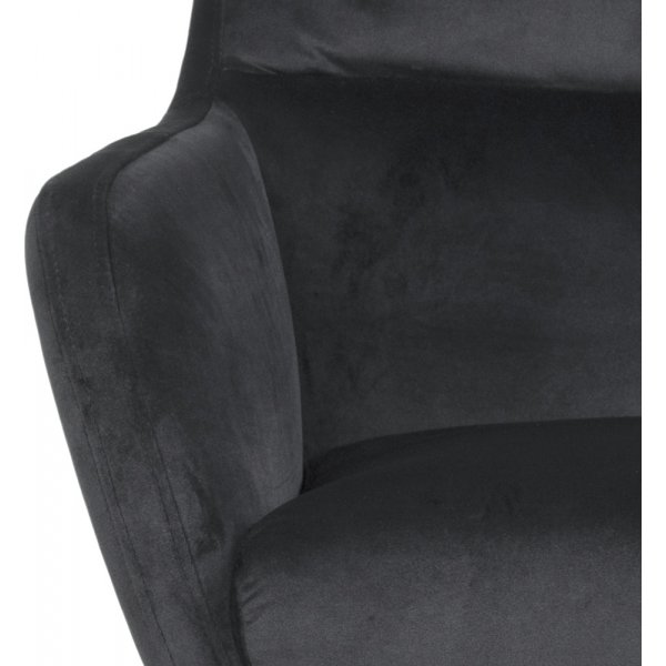 Fauteuil Trafford avec repose-pieds - Gris foncé Fauteuil Trafford avec repose-pieds - Gris foncé