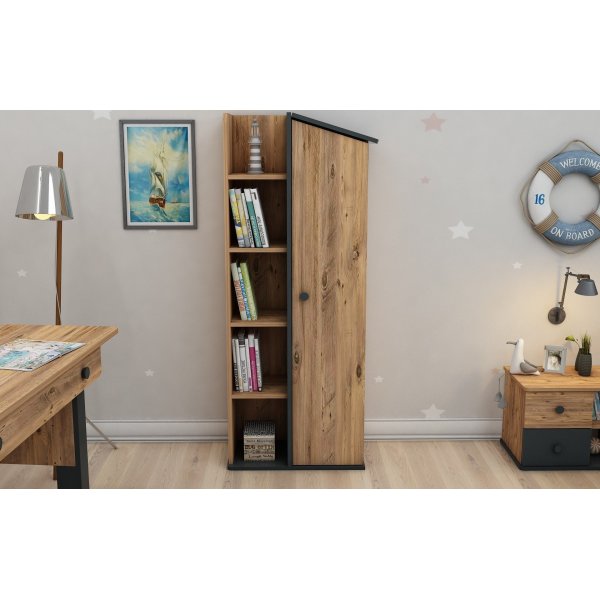 Valerin bokhylla - Furu/antracit Valerin bokhylla - Furu/antracit