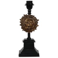 Lejon lampfot H36 cm - Svart / Guld Lejon lampfot H36 cm - Svart / Guld