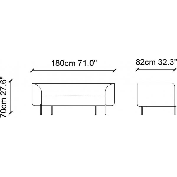 Macaroon 2-sits soffa - Grön Macaroon 2-sits soffa - Grön