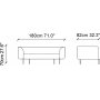 Macaroon 2-sits soffa - Grn