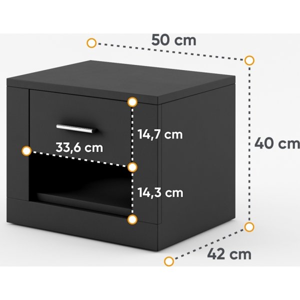 Einar sängbord - Svart Einar sängbord - Svart