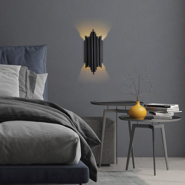 Reis wandlamp 13340 - Zwart