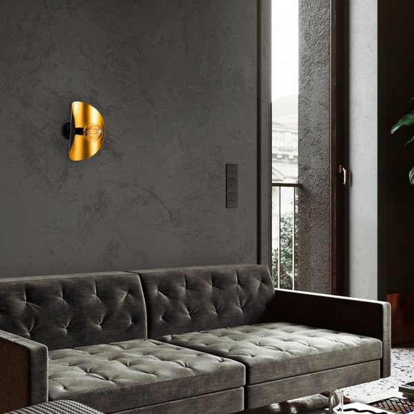 Sivani wandlamp 839 - Zwart/goud