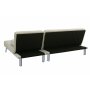 Bdsoffa med divan i beige sammet