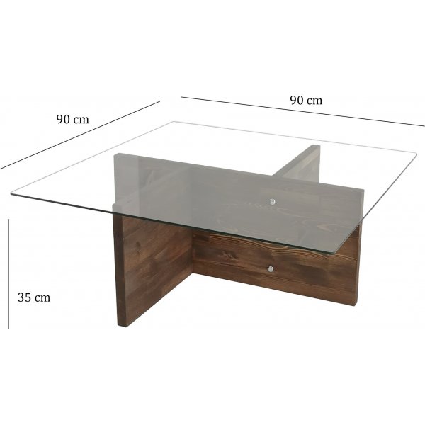 Glory soffbord 90 x 90 cm - Valnöt Glory soffbord 90 x 90 cm - Valnöt