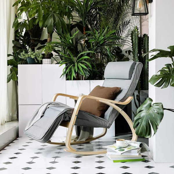 Chaise berçante Ubbe - Gris Chaise berçante Ubbe - Gris