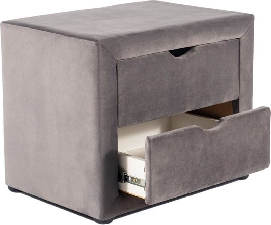 Eton 2 nachtkastjes - Grijs fluweel