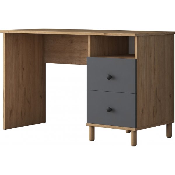 Hanna bureau 9, 120 x 50 cm - Walnoot/antraciet
