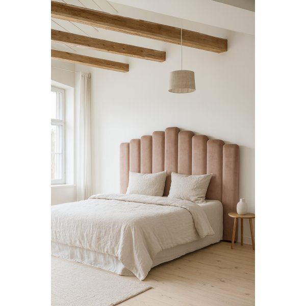 Fancy sänggavel 120 cm - Beige (Sammet) Fancy sänggavel 120 cm - Beige (Sammet)