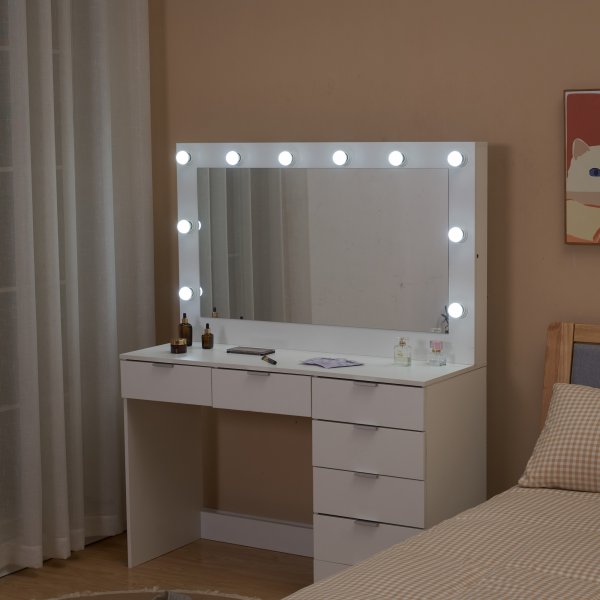 Kaptafel met verlichting en opbergruimte / Gigi