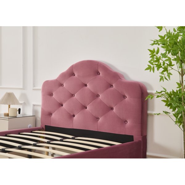 Sngram rosa inklusive snggavel - 120 x 200 cm