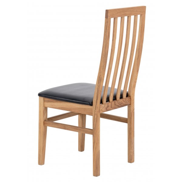 Matstol ek med svart sits - Alaska + Möbeltassar Matstol ek med svart sits - Alaska + Möbeltassar