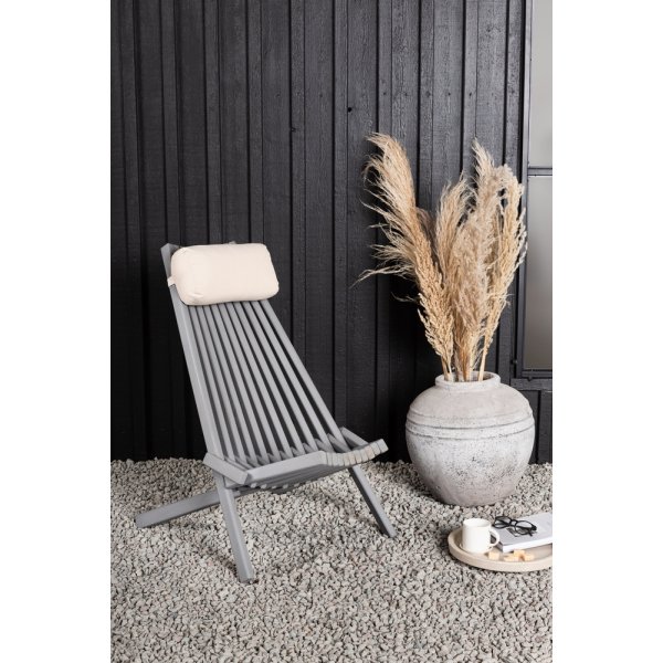 Asta loungestol - Mörkgrå/Offwhite Asta loungestol - Mörkgrå/Offwhite